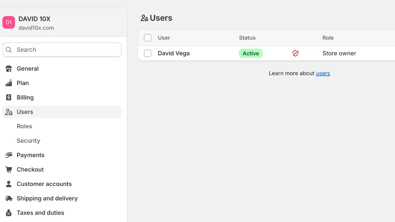 ¿Cómo doy acceso al sitio web de Shopify?