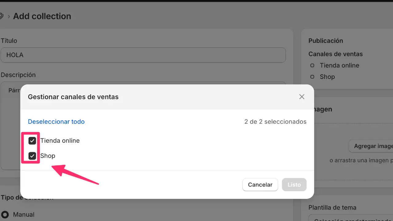 Cómo OCULTAR una COLECCIÓN en Shopify
