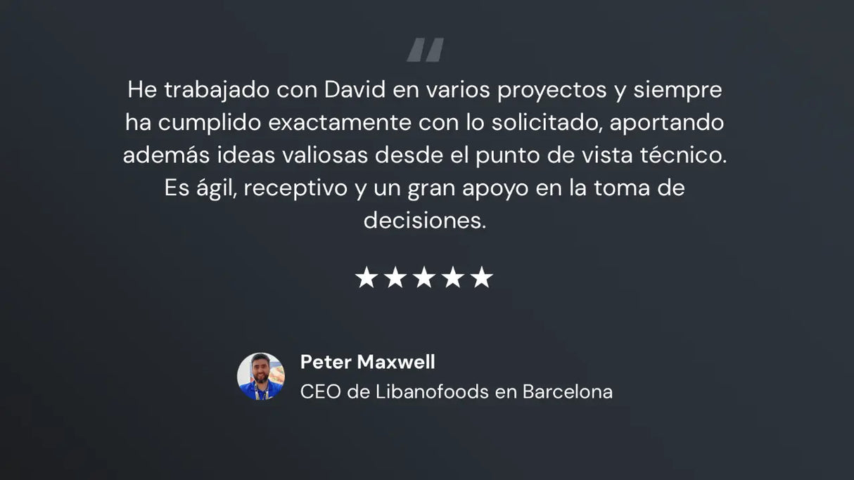 Consultor Shopify Testimonio