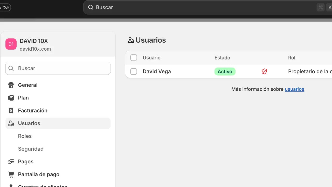 Añadir COLABORADOR Shopify