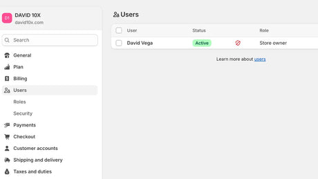 ¿Cómo doy acceso al sitio web de Shopify?