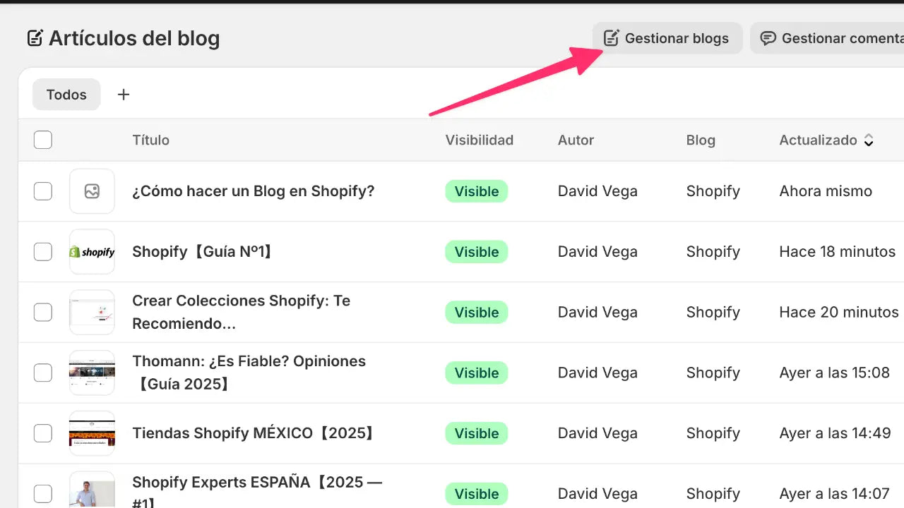 ¿Cómo hacer un Blog en Shopify?