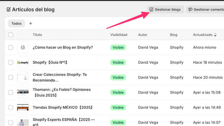 ¿Cómo hacer un Blog en Shopify?