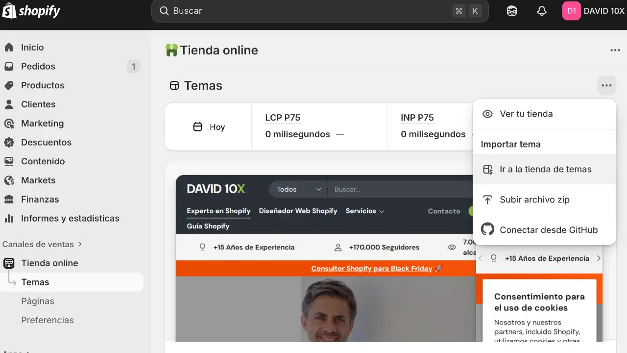 Cómo Instalar Tema Shopify