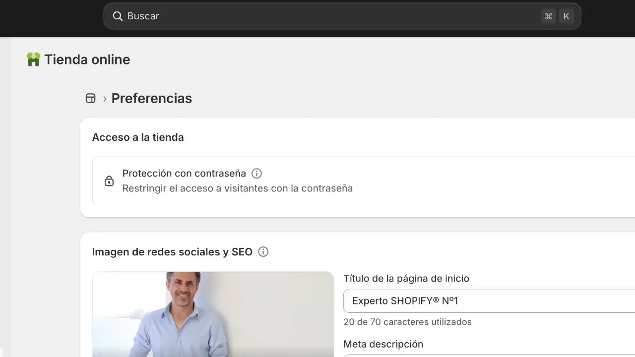 Cómo poner Shopify en MANTENIMIENTO