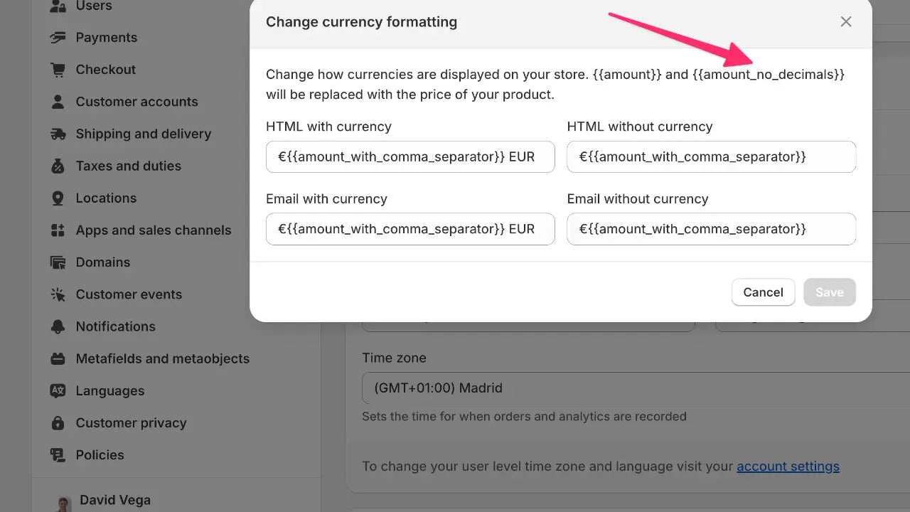 Cómo quitar DECIMALES en Precios Shopify