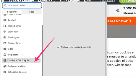 Dónde añadir Código en tu Plantilla Shopify