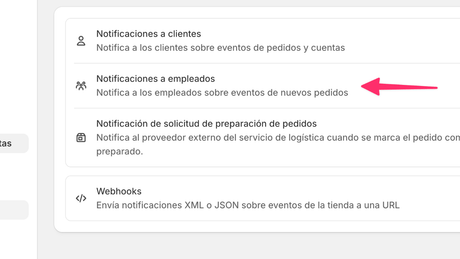 Notificaciones de Pedidos Shopify