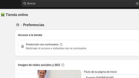 PONER CONTRASEÑA a Tienda Shopify