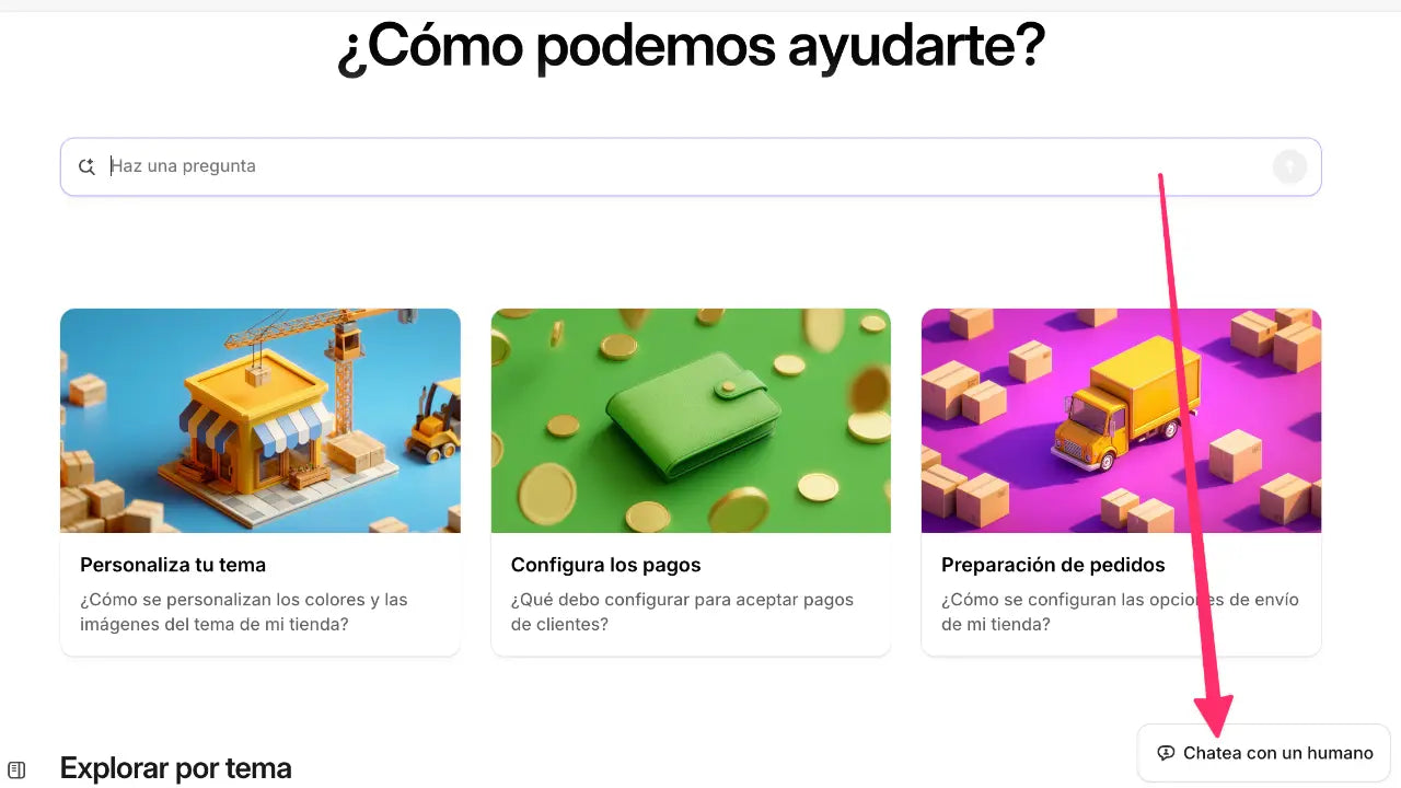 ¿Quieres chatear con una persona REAL de Soporte Shopify?