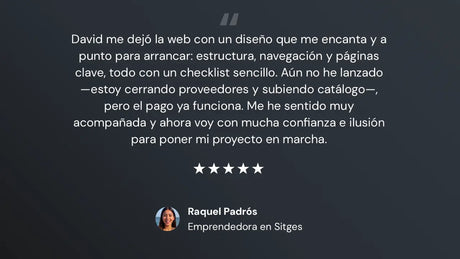 Diseño Web Sitges Testimonio